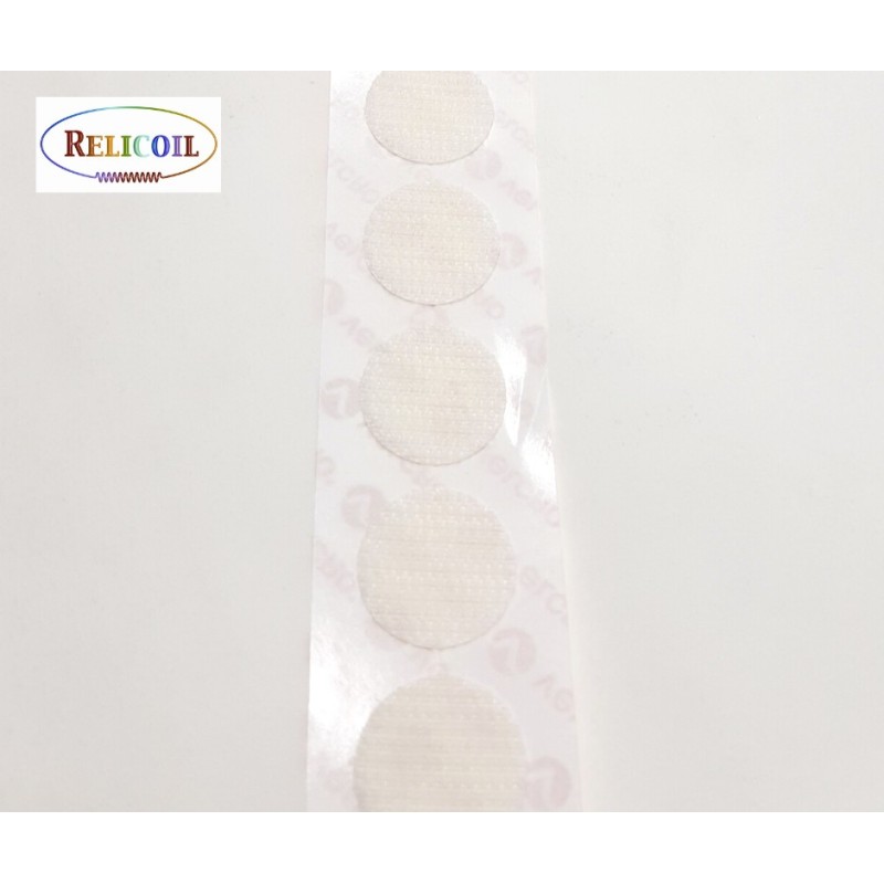 Pastille Auto Agrippante VELCRO 19 Mm Blanc En Rouleau 1120 Pastilles