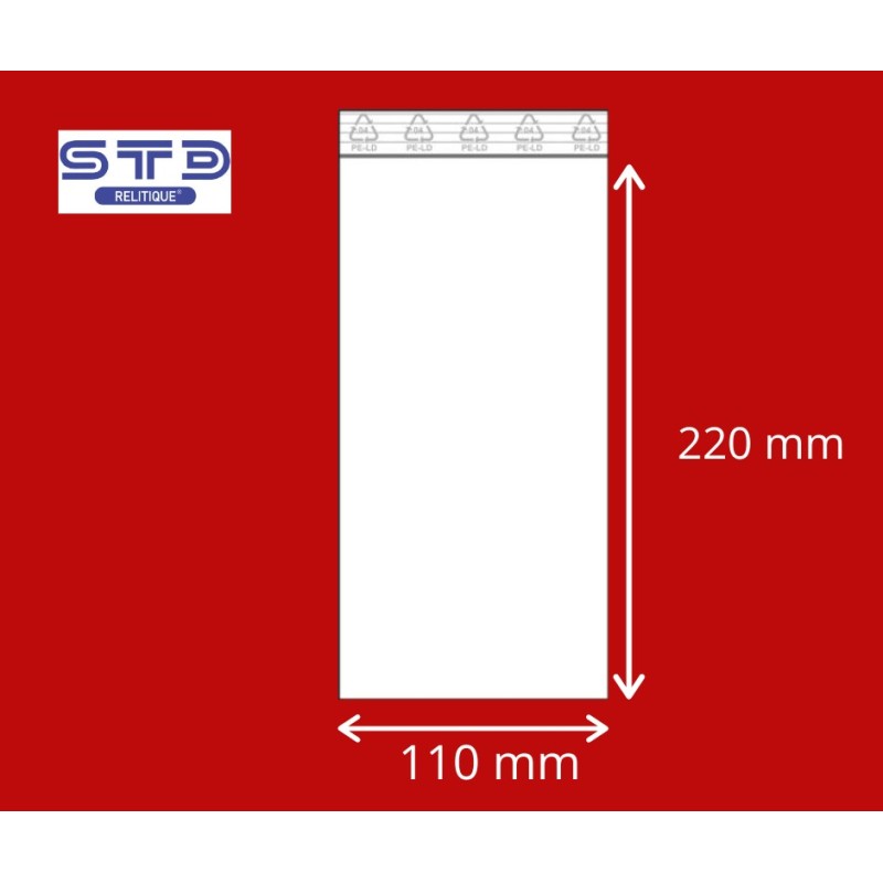 Sachet ZIP 110 x 220 mm 90 microns par 1000