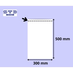 SACHET PLAT PE 100 microns 300 x 500 mm le 1000