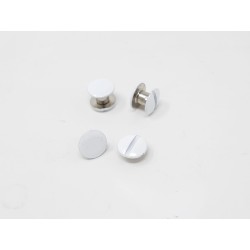 VIS NICKELEE A TETE BLANCHE POUR RELIURE 5 MM PAR 100