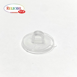 PLATINE TRANSPARENT RONDE 20MM  AVEC OEILLET PAR 100