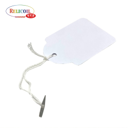 LIEN EN COTON AVEC EMBOUT METAL 120 MM BLANC PAR 1000