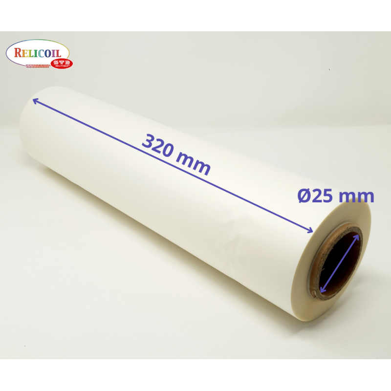 Rouleaux de plastification à chaud en LAIZE 320mm, MANDRIN Ø 2.5cm PAR 2 BOBINES