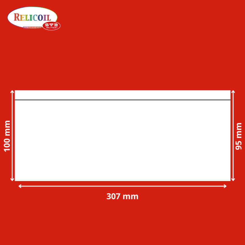 1299 - POCHETTE ADHESIVE FORMAT 307 X 100 MM GRAND COTE VERTICAL