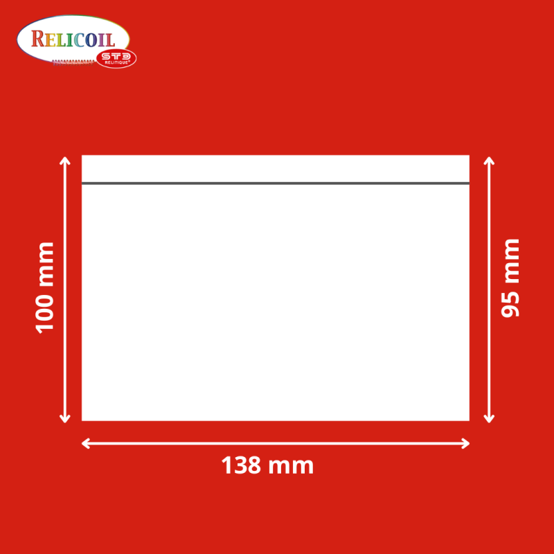 1295 - POCHETTE ADHESIVE FORMAT 138 X 100 MM GRAND COTE PAR 100