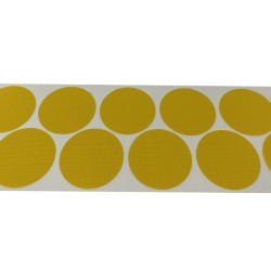 PASTILLE ADHESIVE ASPECT TISSUS DIAMETRE 30MM JAUNE PAR 2500