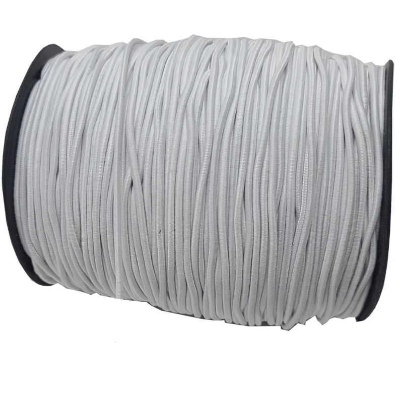 ELASTIQUE BLANC 2.5 MM BOBINE DE 200 METRES