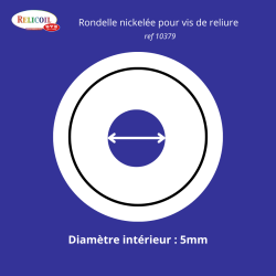 RONDELLE NICKEL  POUR VIS DE RELIURE PAR  100