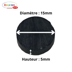 Aimant ferrite forme ronde ou cylindrique diamètre 15mm  Y35 par 100