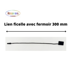 Lien ficelle avec fermoir noir 300 mm par 1000