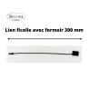 Lien ficelle avec fermoir noir 300 mm par 1000