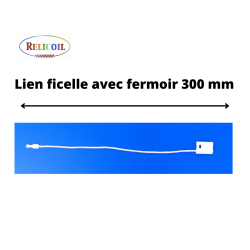 Lien ficelle avec fermoir blanc 300 mm par 1000