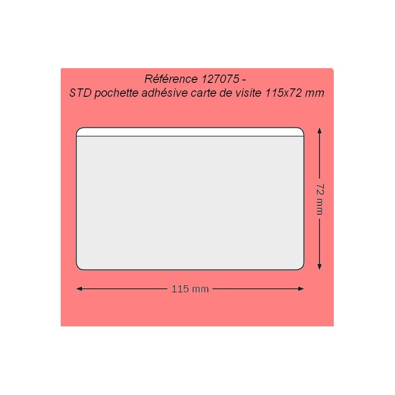 127075 - CARTE DE VISITE 115 X 72 MM GRAND COTE PAR 100